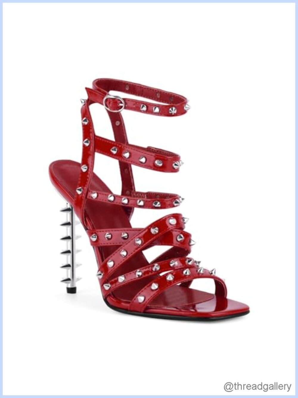 Studded Gladiator Ankle Strap Open Toe Sandals Rivet Stiletto Heels